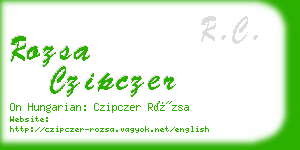 rozsa czipczer business card
